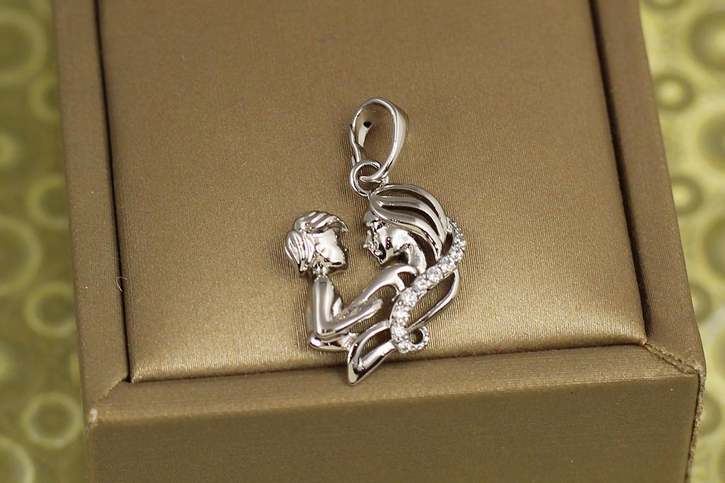 Кулон Xuping Jewelry сыночки матери 1,8 см серебристый (30845250)