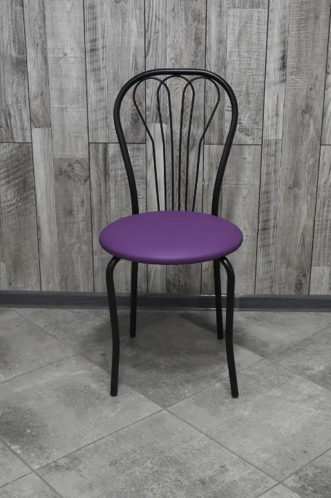 Кухонний стілець Ванесса 35х85 см Фіолетовий/Чорний (28373787)
