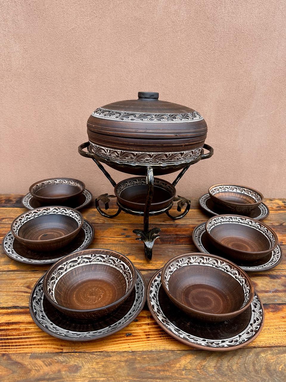 Набір посуду з червоної глини Етно (2488849587)