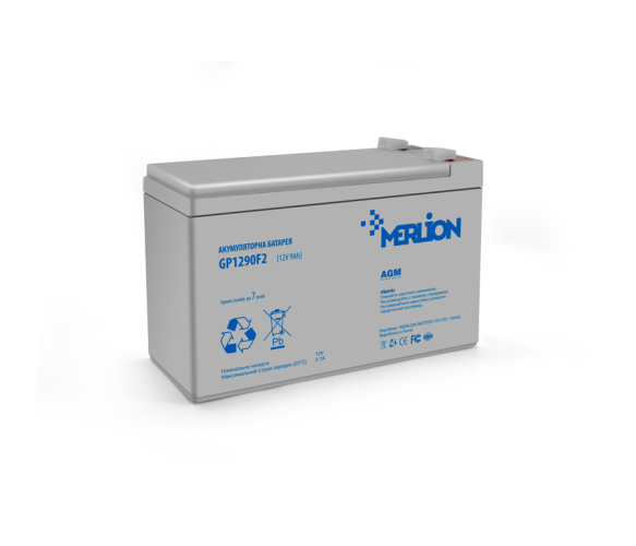 Аккумуляторная батарея Merlion AGM GP1290F2 Black 12V 9Ah