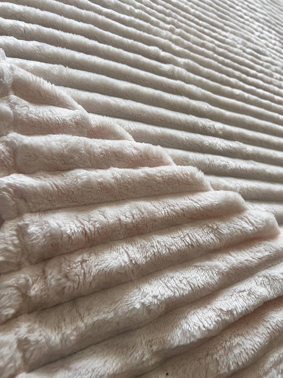 Плед смужка 200х230 см Молочний (Д-Am-sharp-007-03) - фото 3