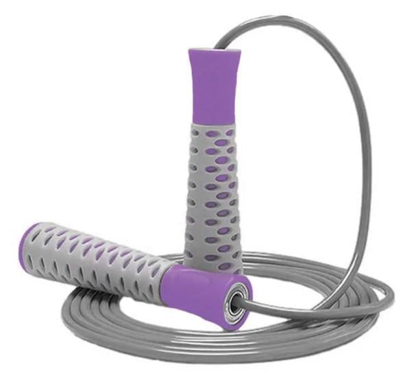 Скакалка PowerPlay 4206 Jump Rope PRO+ 2,75 м Серо-фиолетовый (PP_4206_Grey/Violet)