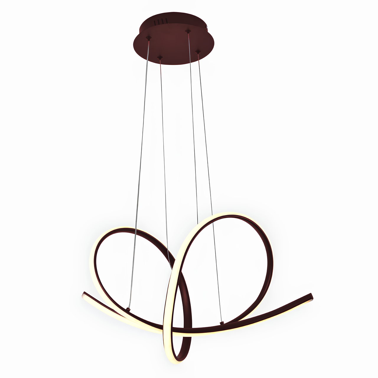 Люстра светодиодная Sirius с загнутыми рассеивателями 54W 3000-6500К Черный (LCD3063 BK)