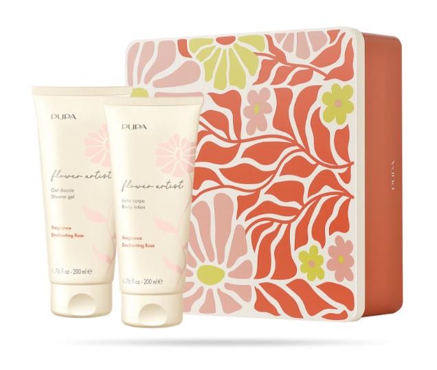 Лосьон и гель для душа парфюмированный Pupa Flower Artist Kit Shower Gel+Body Lotion Enchanting Rose 200 мл/200 мл (2814471161)