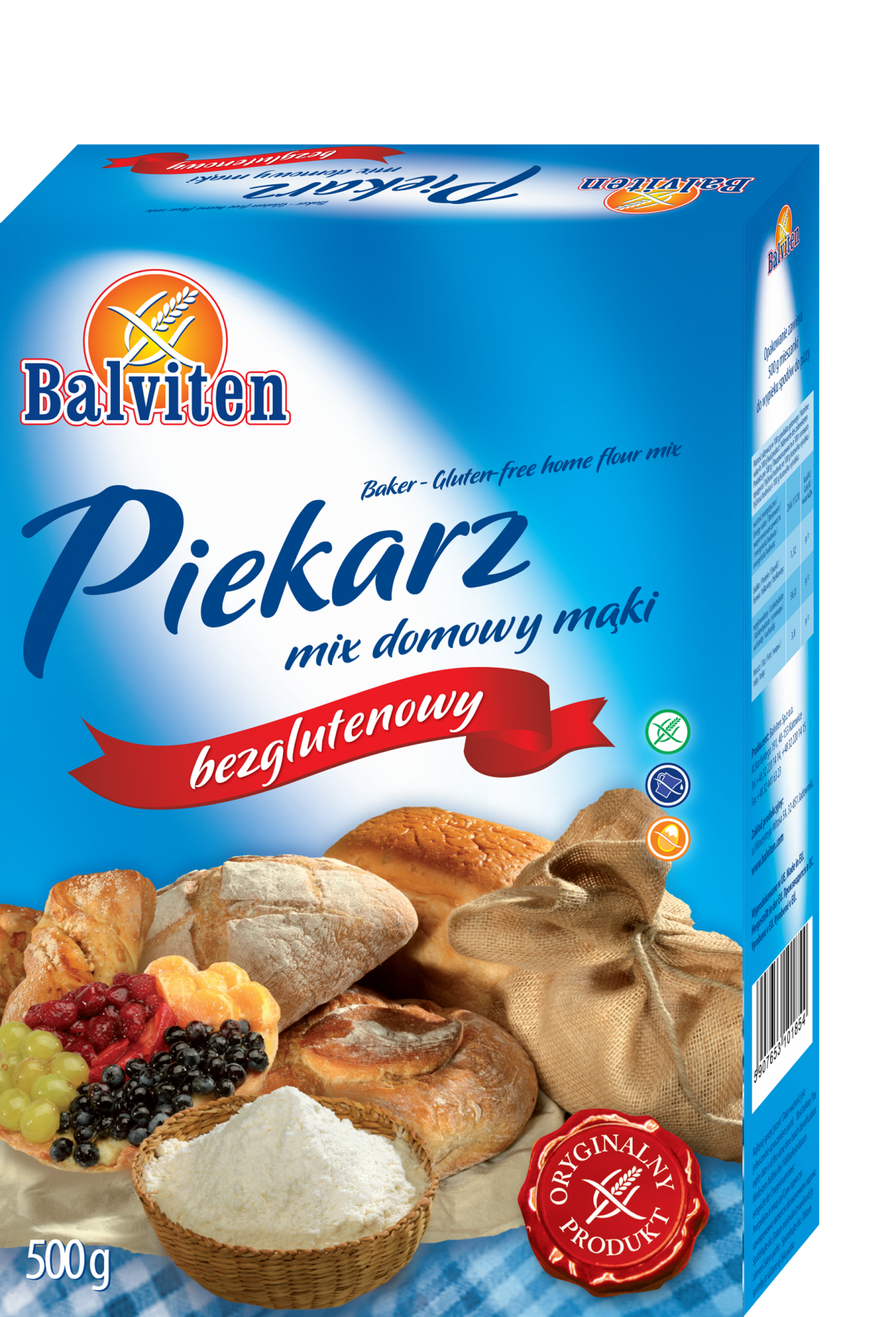 Смесь без глютена Balviten для выпечки хлеба 500 г (5907653100154)