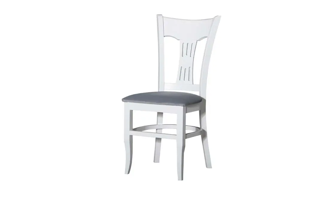 Стілець Сільва масив дерева тканина 560x470x940 мм Сірий/Білий