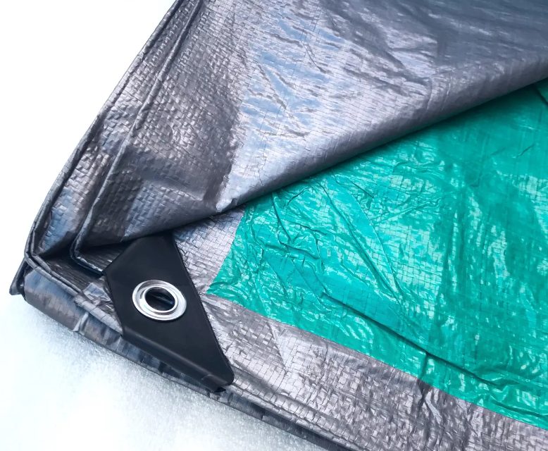 Тент поліпропіленовий водостійкий у/ф 100 г/кв.м 10х12 м Срібно-зелений - фото 3 Тент поліпропіленовий водостійкий у/ф 100 г/кв.м 10х12 м Срібно-зелений - фото 3
