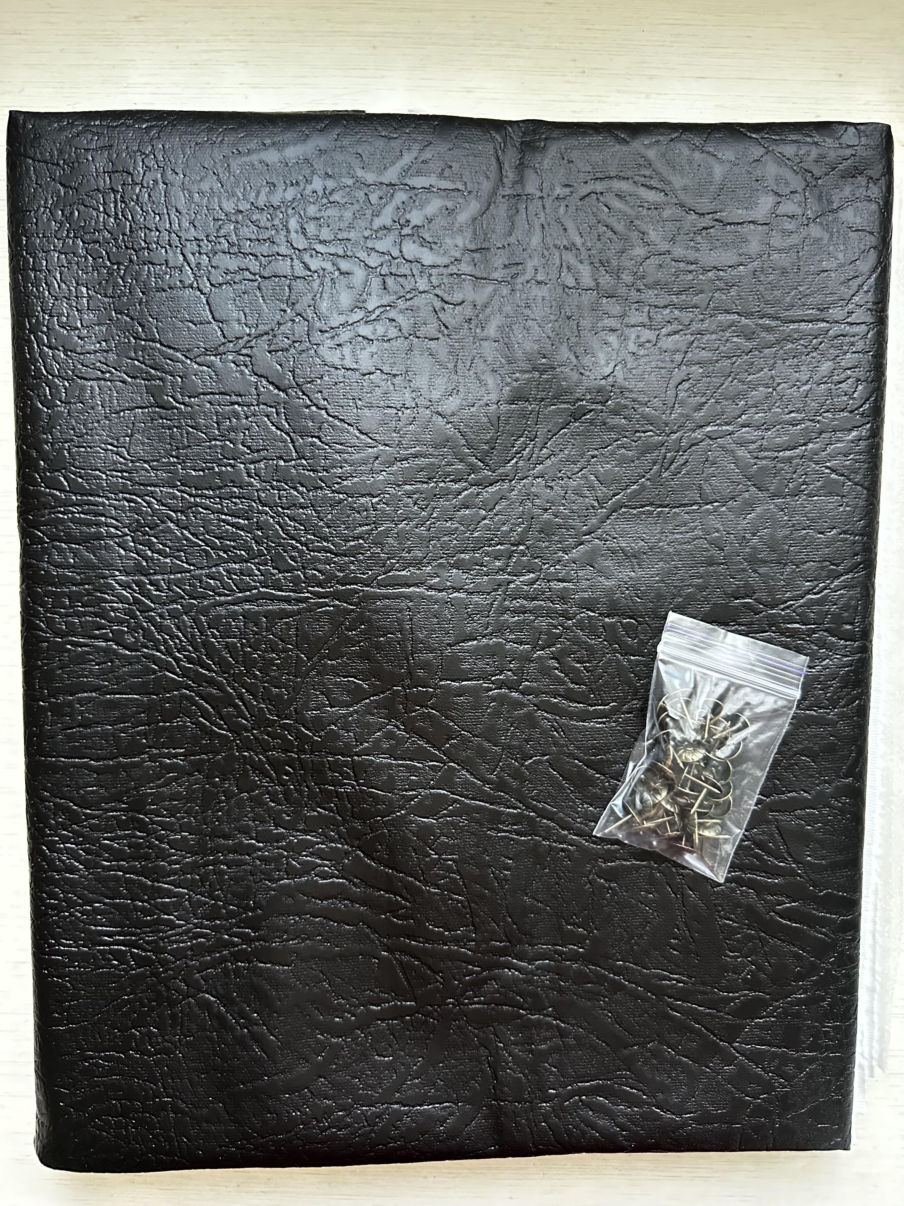 Комплект дверной обивки с тиснением Элеганс 200х100 см Черный