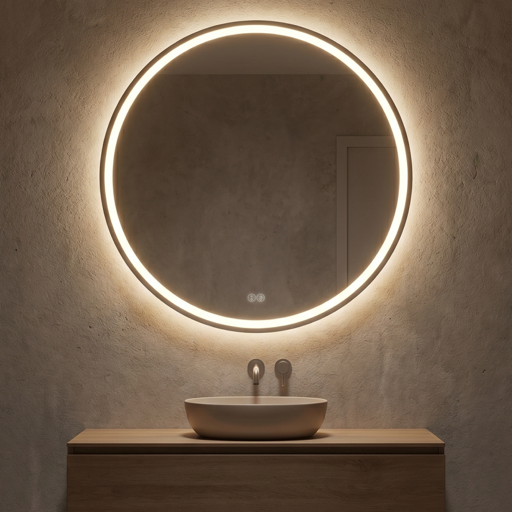 Зеркало для ванной комнаты Aqua PooL Nova 88-Nva80s80-CWDd с LED-подсветкой 80x80 см (32306380)