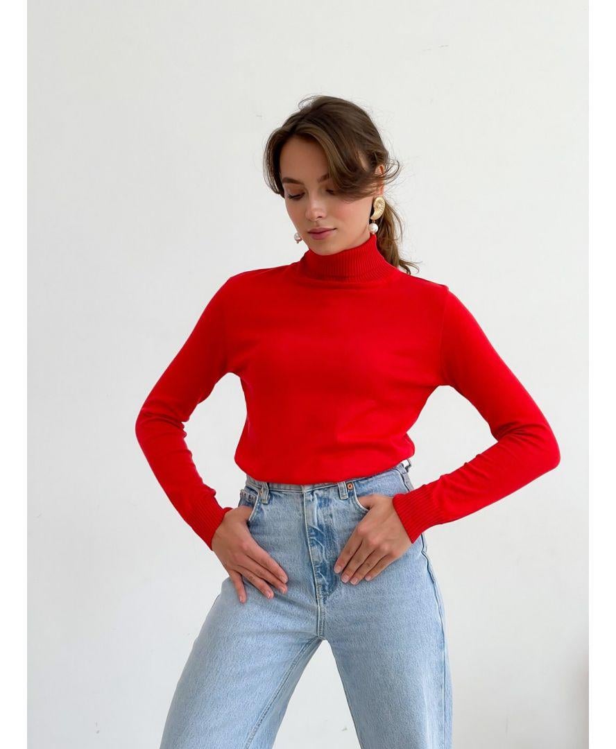 Джемпер ART KNIT M Морквяно-червоний (27044) - фото 1 Джемпер ART KNIT M Морквяно-червоний (27044) - фото 1