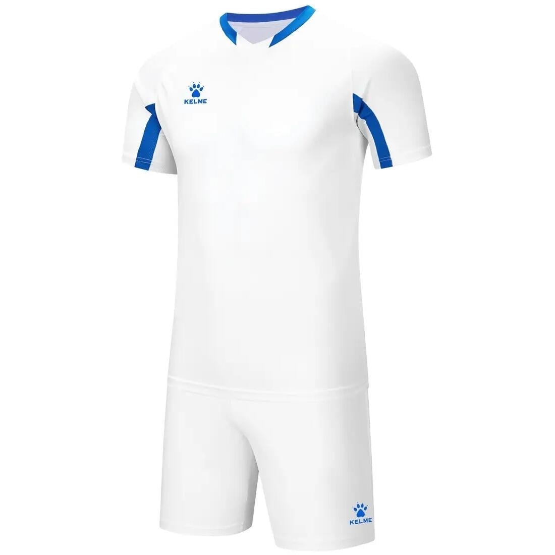Комплект футбольной формы детский Kelme LEON 120 см Бело-синий (7351ZB3130.9104) Комплект футбольной формы детский Kelme LEON 120 см Бело-синий (7351ZB3130.9104)