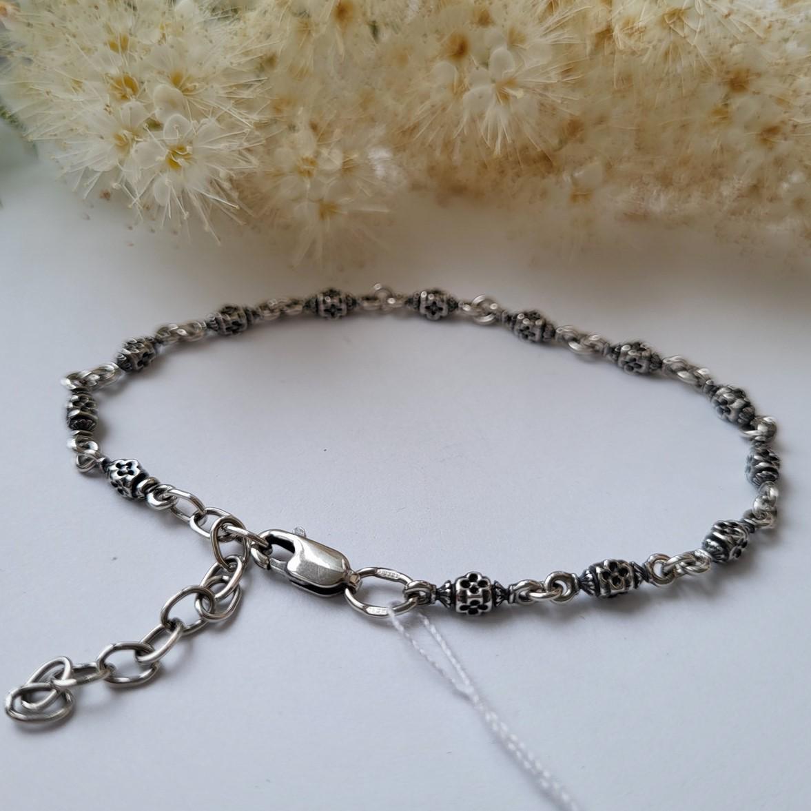 Браслет Спаси и Сохрани без камней из серебра 17-21 см 925 проба 5,48 г (4598)