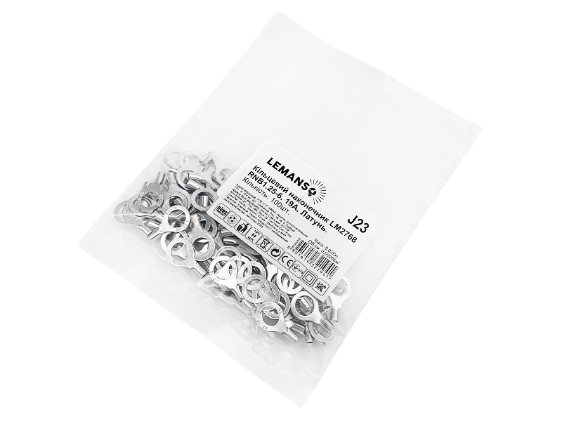 Наконечник кольцевой Lemanso LM2768 RNB1.25-6 100 шт. (9828)
