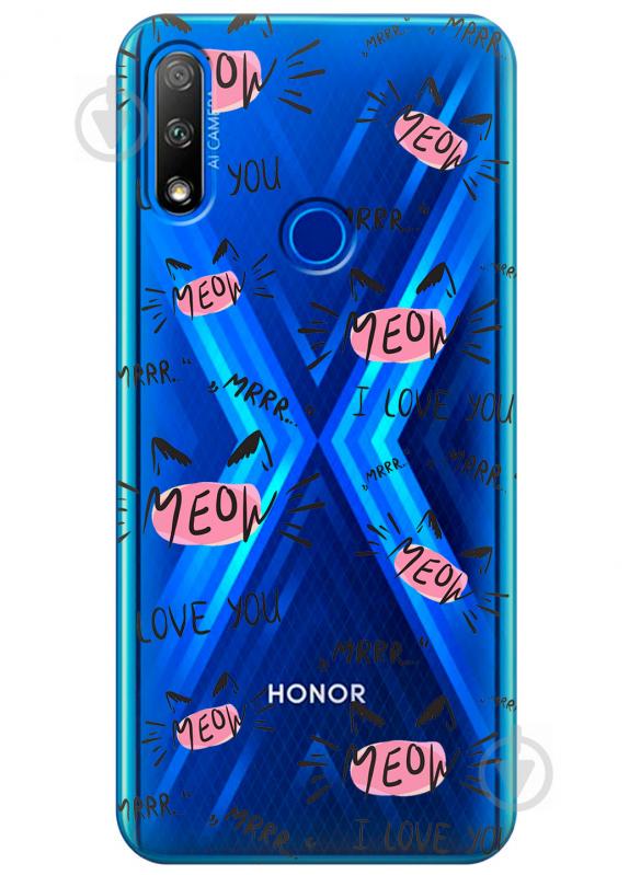 Прозрачный силиконовый чехол iSwag для Huawei Honor 9X с рисунком - Кошачьи мордочки (KS2686) Прозрачный силиконовый чехол iSwag для Huawei Honor 9X с рисунком - Кошачьи мордочки (KS2686)