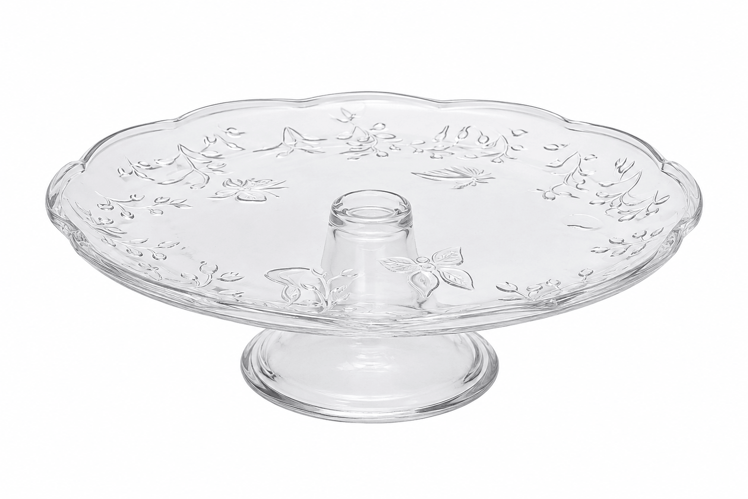 Тортівниця скляна Royal Grace 27x11 см Прозорий (CY 10272)