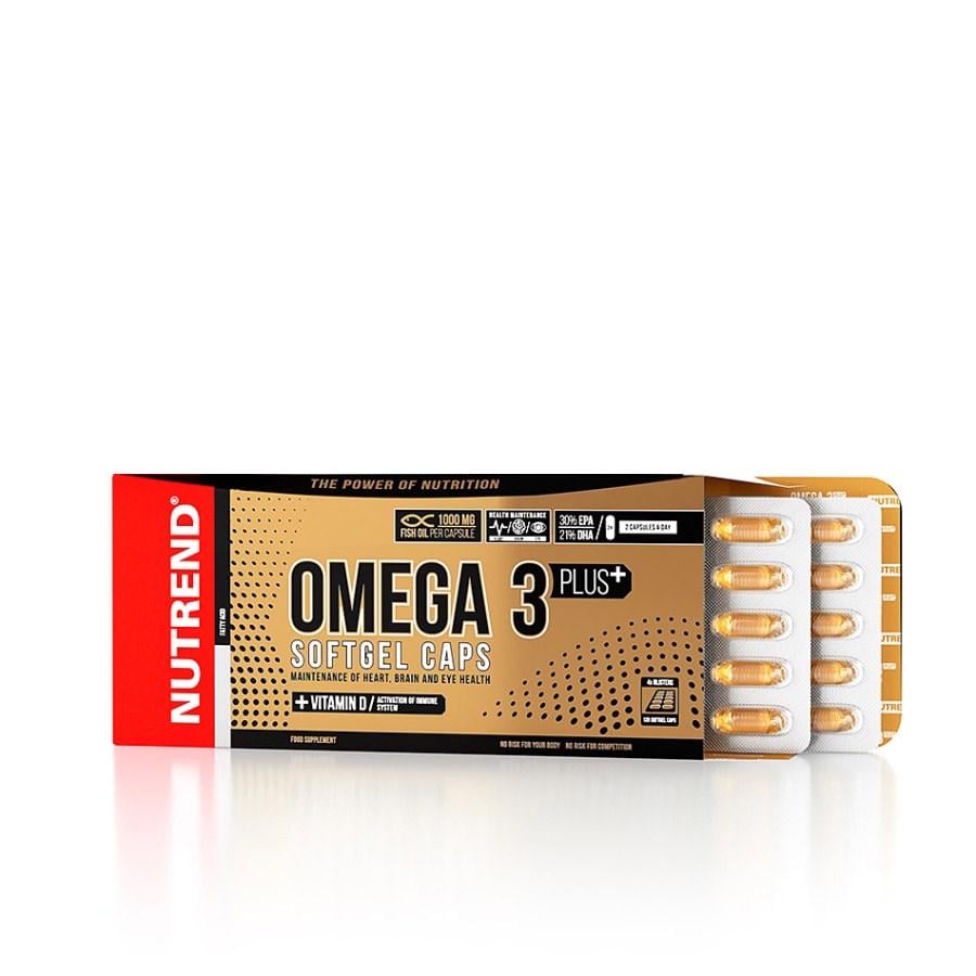 Омега для спорта Nutrend Omega 3 Plus Compressed 120 Caps