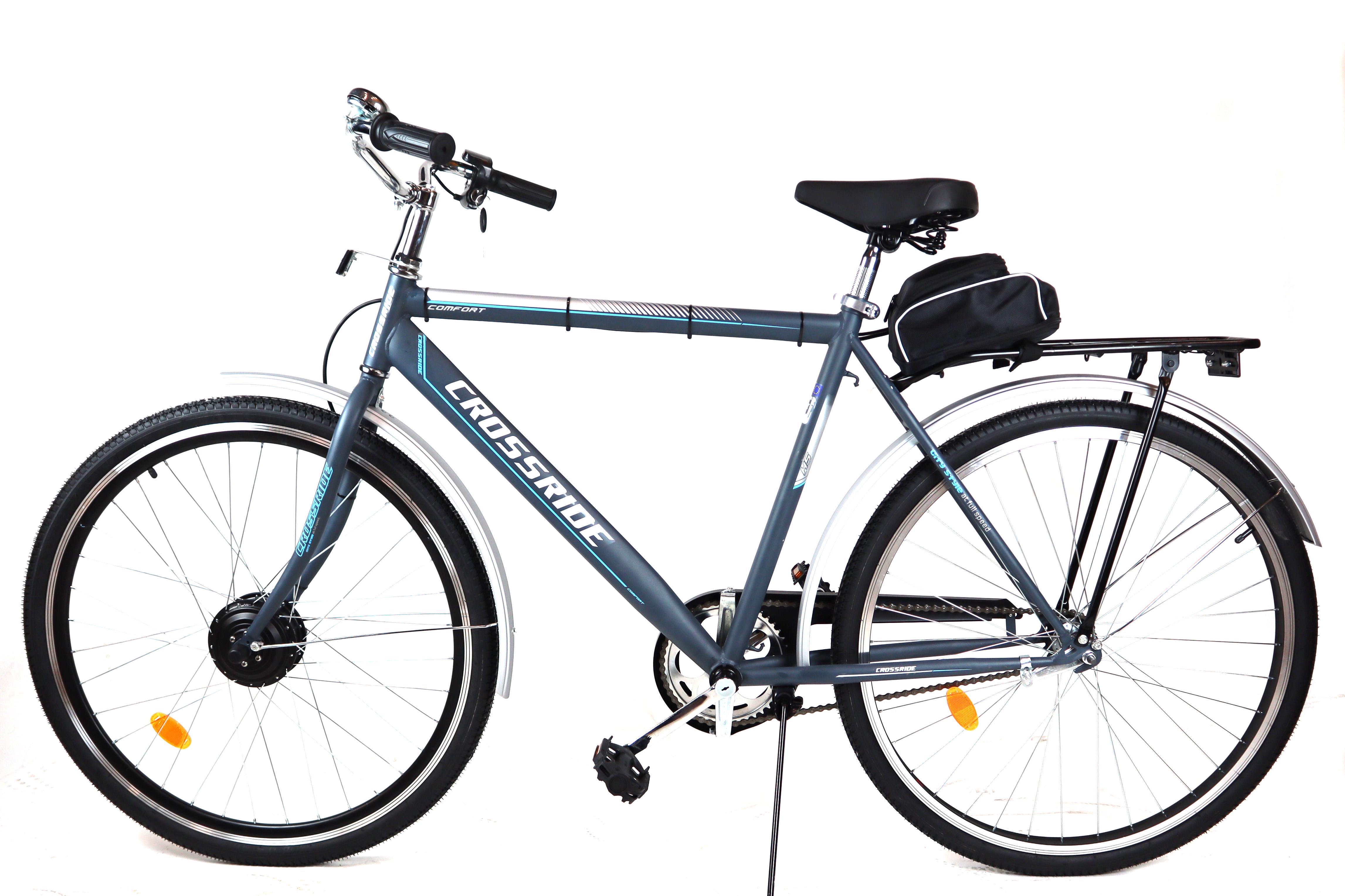 Электровелосипед дорожный с литий-ионным аккумулятором 28" (1020881) - фото 6