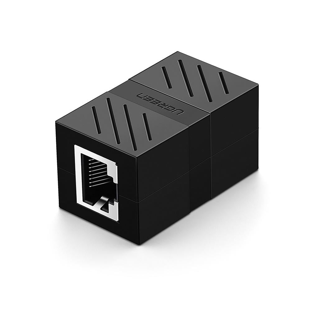 Сплиттер для патч-корд RJ45 UGREEN NW114 Network Keystone Jack In-Line Coupler Female to Female Black (20390)