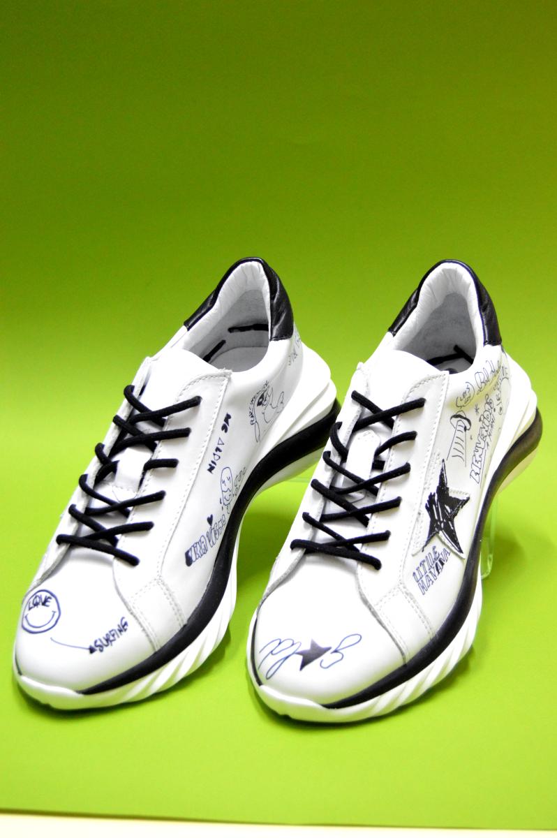 Кросівки жіночі Magza шкіряні з принтом р. 40 Білий/Чорний (94100300140) - фото 4 Кросівки жіночі Magza шкіряні з принтом р. 40 Білий/Чорний (94100300140) - фото 4