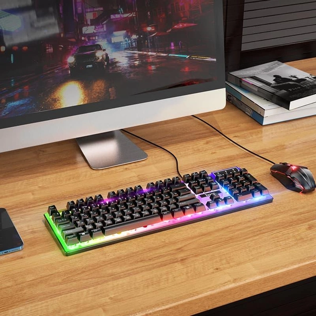 Комплект клавіатура та мишка Hoco Gaming Combo Luminous RGB GM18 2в1 (17779273) - фото 7