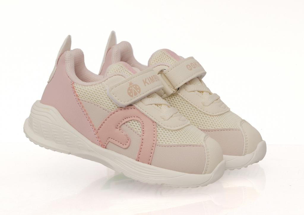 Кроссовки для девочек 548 в сетку р. 20 Бежево-розовый