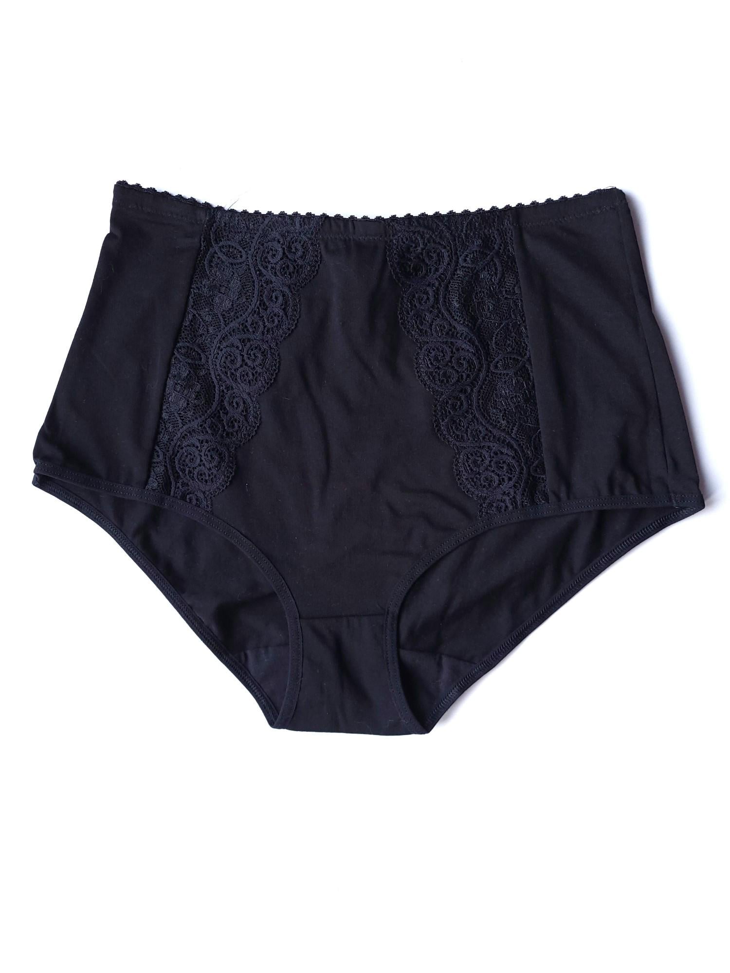 Трусики женские высокие с кружевом Калина 6621-20 А-1459 L/46 Черный (58831599)