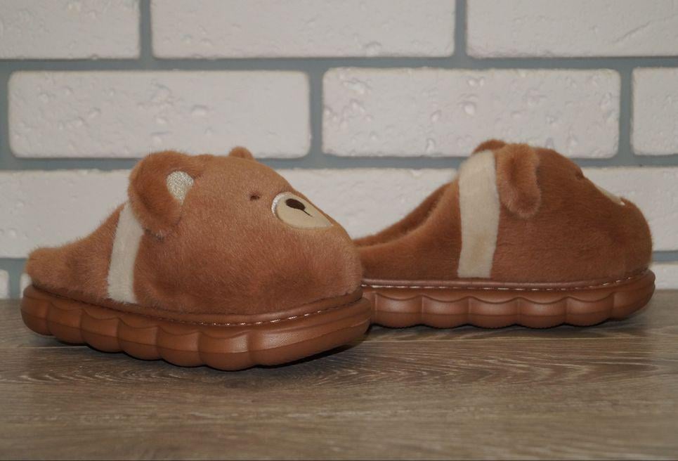 Тапочки комнатные детские меховые DoyoVava р. 30/31 19 см Коричневый (31388-3031) - фото 7