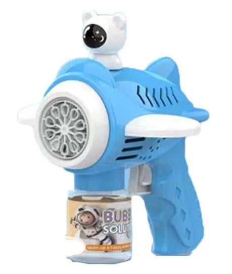 Генератор мыльных пузырей Космонавт 2 пакетика концентрата и 4 батарейки Голубой (1515)