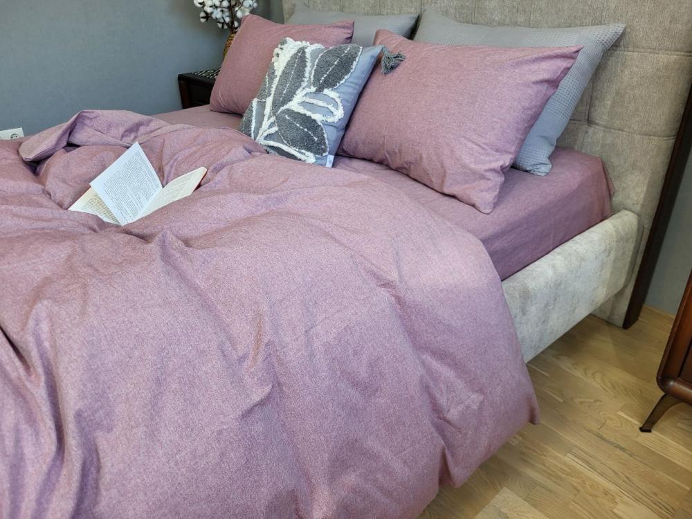 Комплект постельного белья с резинкой База хлопок евро/наволочки 50х70 см Mauve (W1181) - фото 1 Комплект постельного белья с резинкой База хлопок евро/наволочки 50х70 см Mauve (W1181) - фото 1