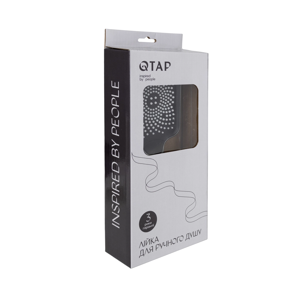 Лійка для ручного душу Qtap Rucni QTRUC125BLM45778 прямокутна Black Matt (SD00051902) - фото 3