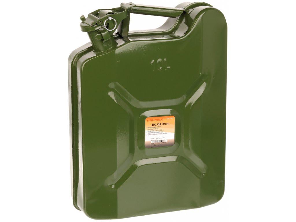 Канистра для топлива металлическая UNI-MAX стальная 10 л Зеленый (2911137074)