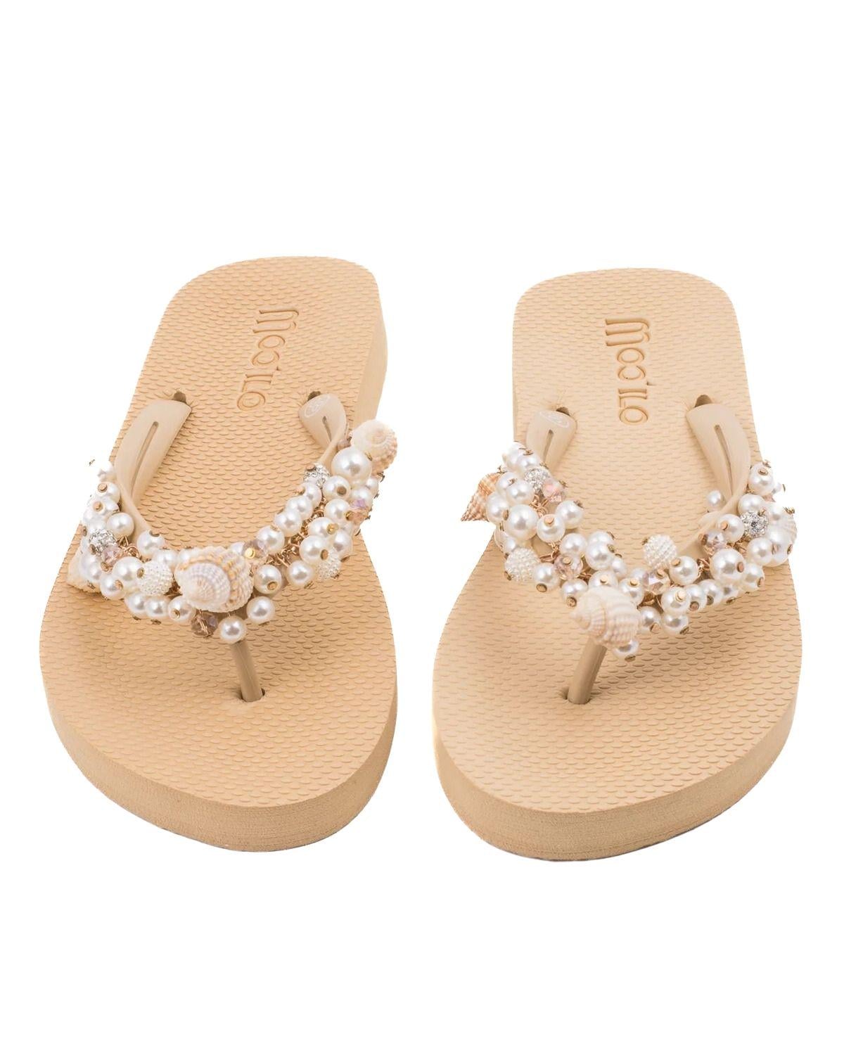 Вьетнамки женские Mooilo р. 39 Бежевый (Muschel-beige)