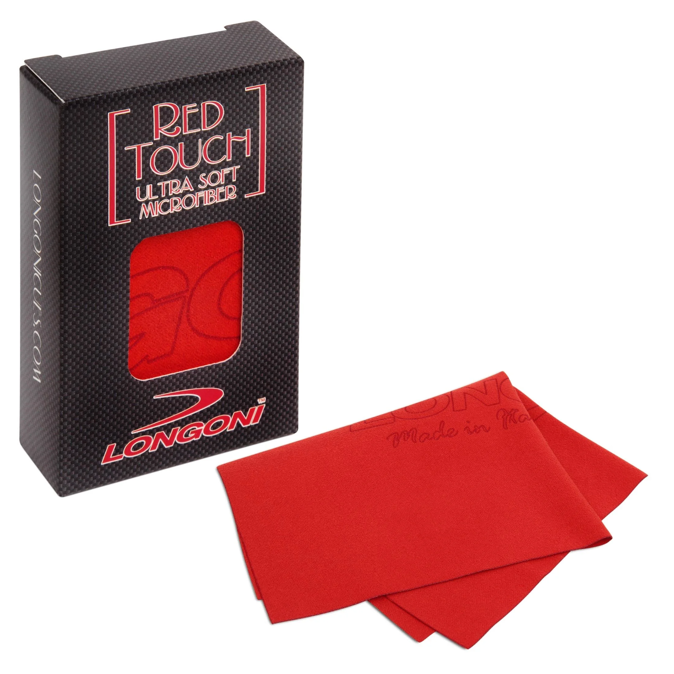 Салфетка для чистки и полировки бильярдного кия Longoni Touch Ultra Soft Microfibre Cloth 1 шт. Red (12078029)