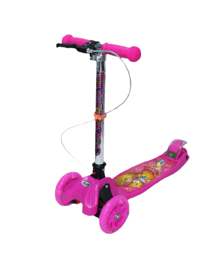 Самокат детский Scooter Maxi Медвежата  Розовый (2T1063)