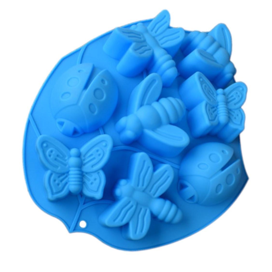 Форма силиконовая Insects 8 яч. 27х20,5х3 см 1 шт. Голубой (ХК0820ф21)