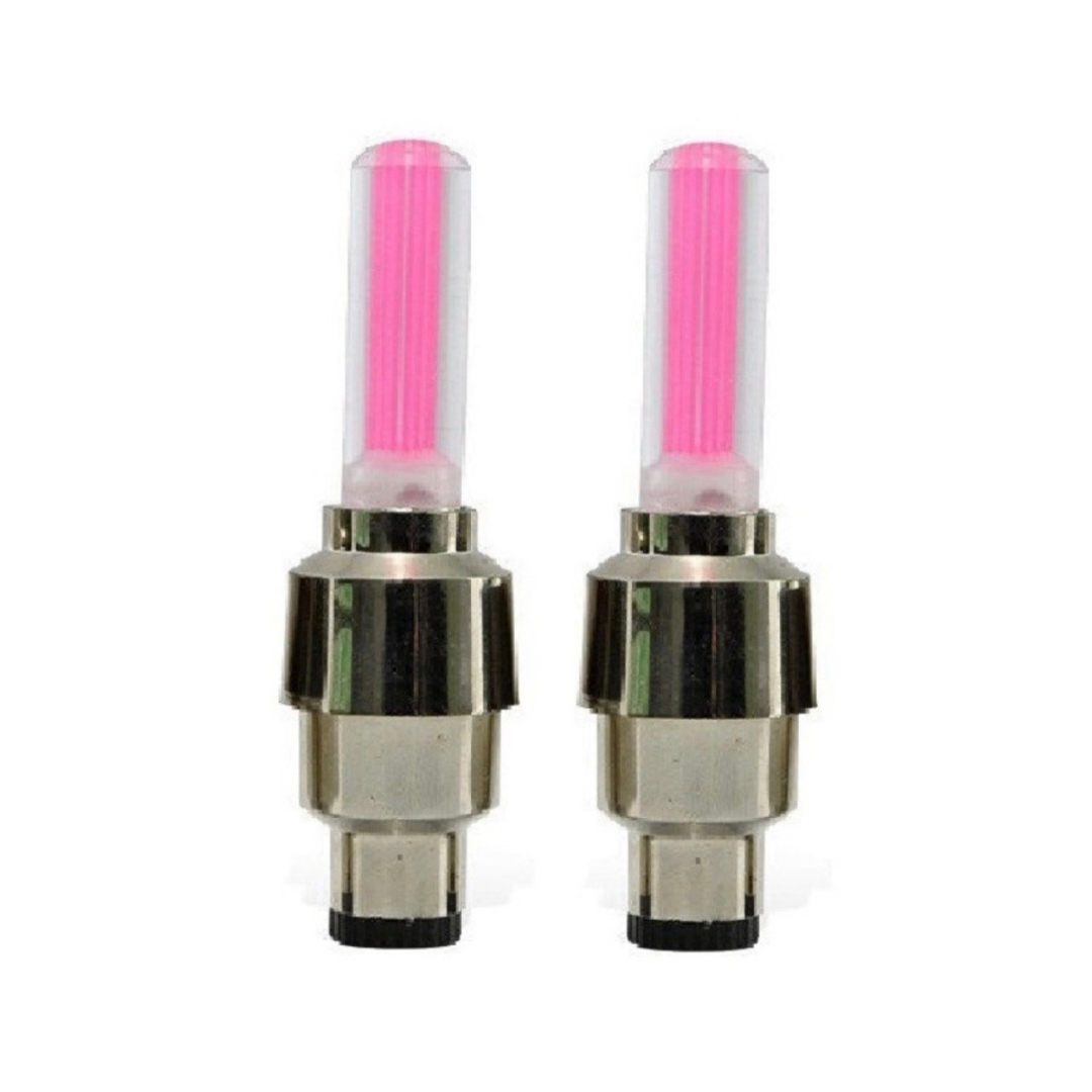 Колпачки-мигалки LED на ниппель для велосипеда 2 шт. Розовый (2624218185)
