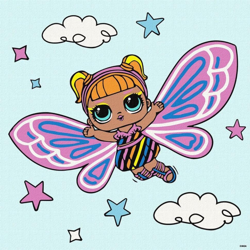 Картина номерів Ideyka L.O.L. Surprise! OMG Fairies Flutterstar 40x40 см (KHO1090)