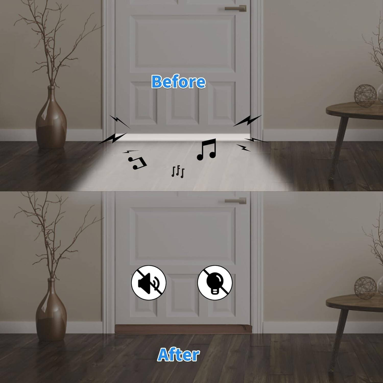 Уплотнитель двойной для низа дверей 95 см Коричневый (2611813507) - фото 7