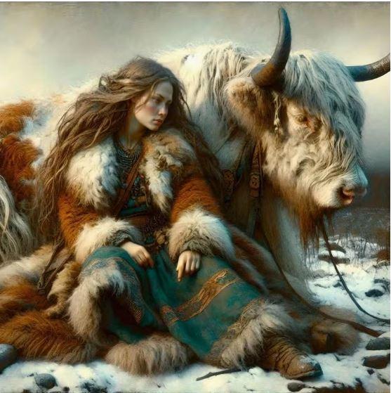 Набор для вышивания крестиком JOZYSH "Между мехом и льдом" 14CT канва Аида с нанесенным рисунком 40x40 см (2884539417)