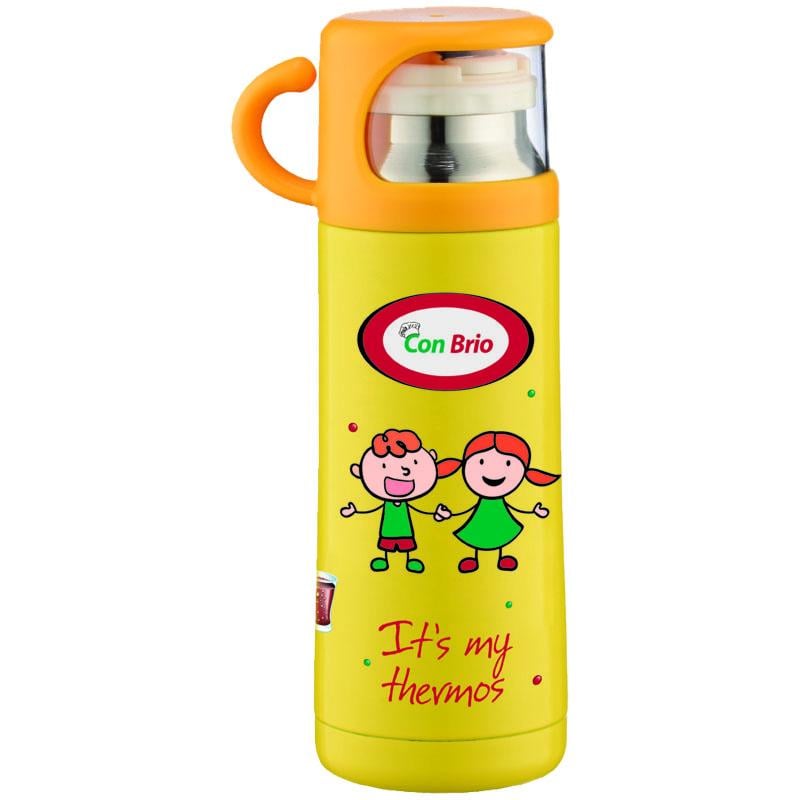 Термос Con Brio из нержавеющей стали 0,35 л Желтый (58779)