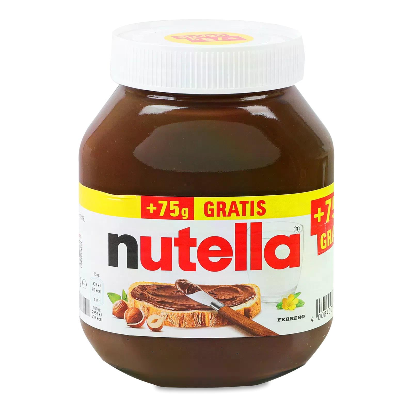 Паста шоколадно-ореховая Nutella 750 г 75 г gratis (38133835)