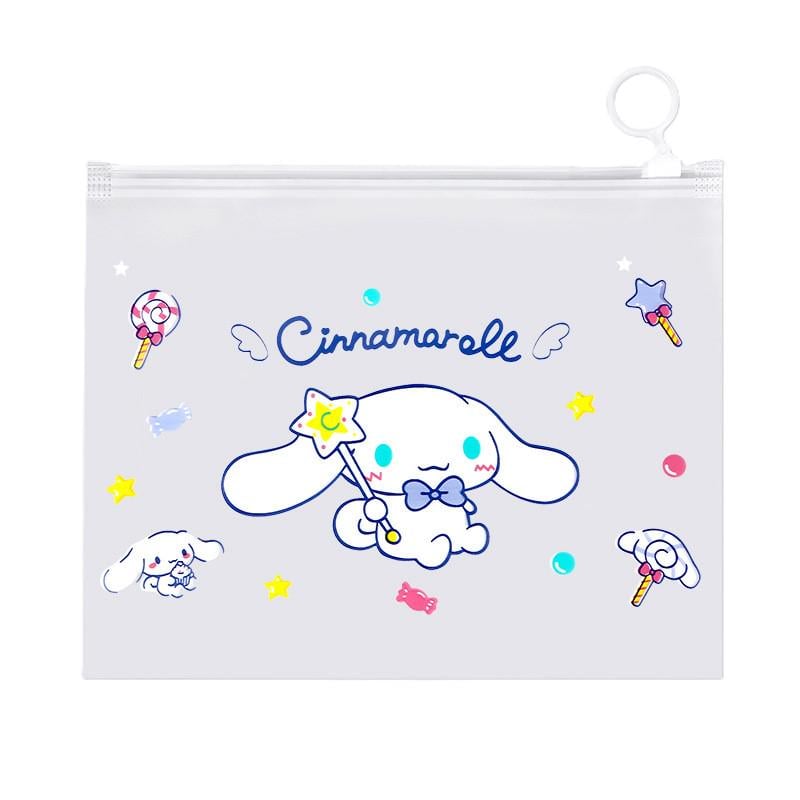 Папка-пенал з бігунком Сінаморол Хелло Кітті А5 Різнокольоровий/Прозорий