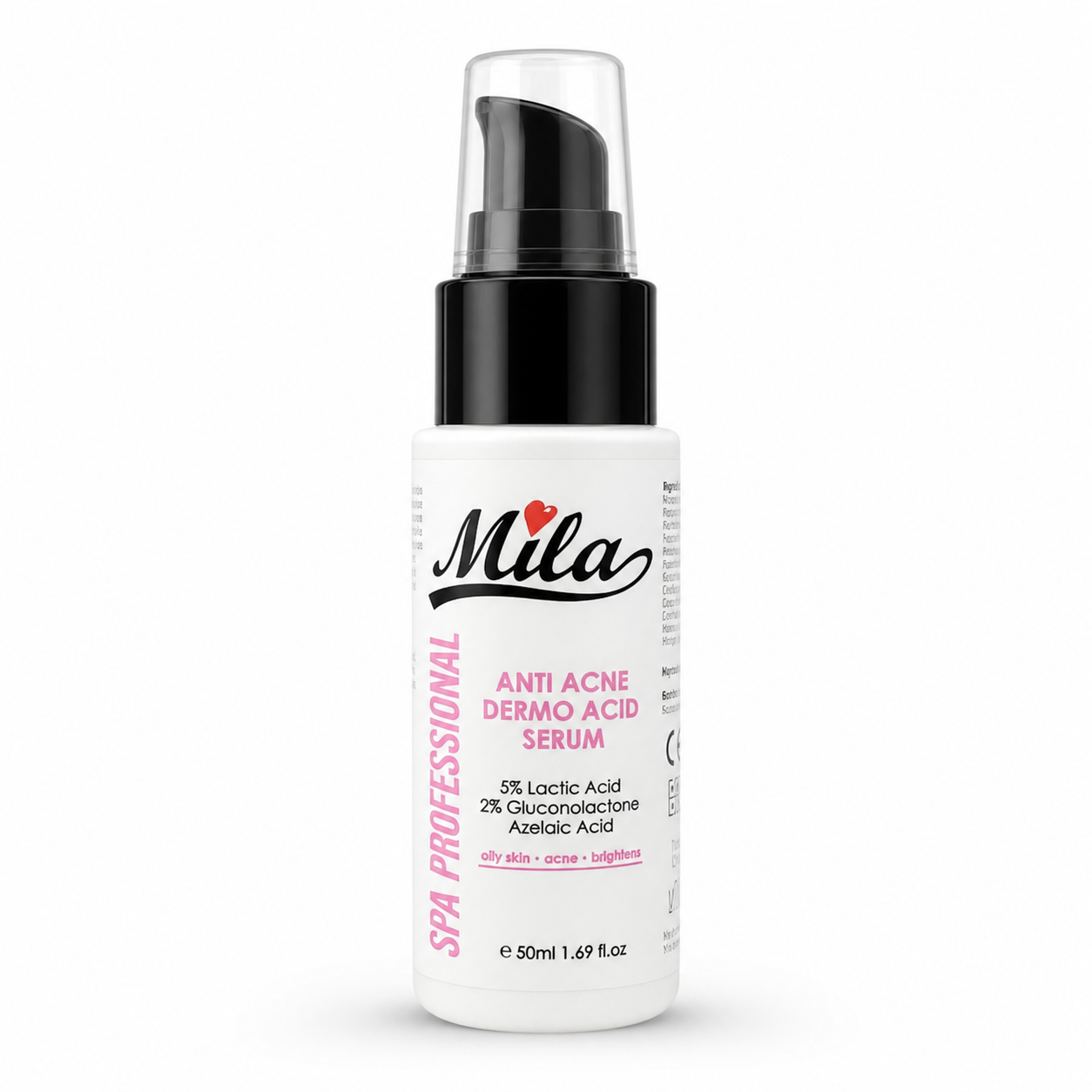 Сыворотка против акне Mila Anti Acne с азелаиновой и молочной кислотами для проблемной кожи 50 мл