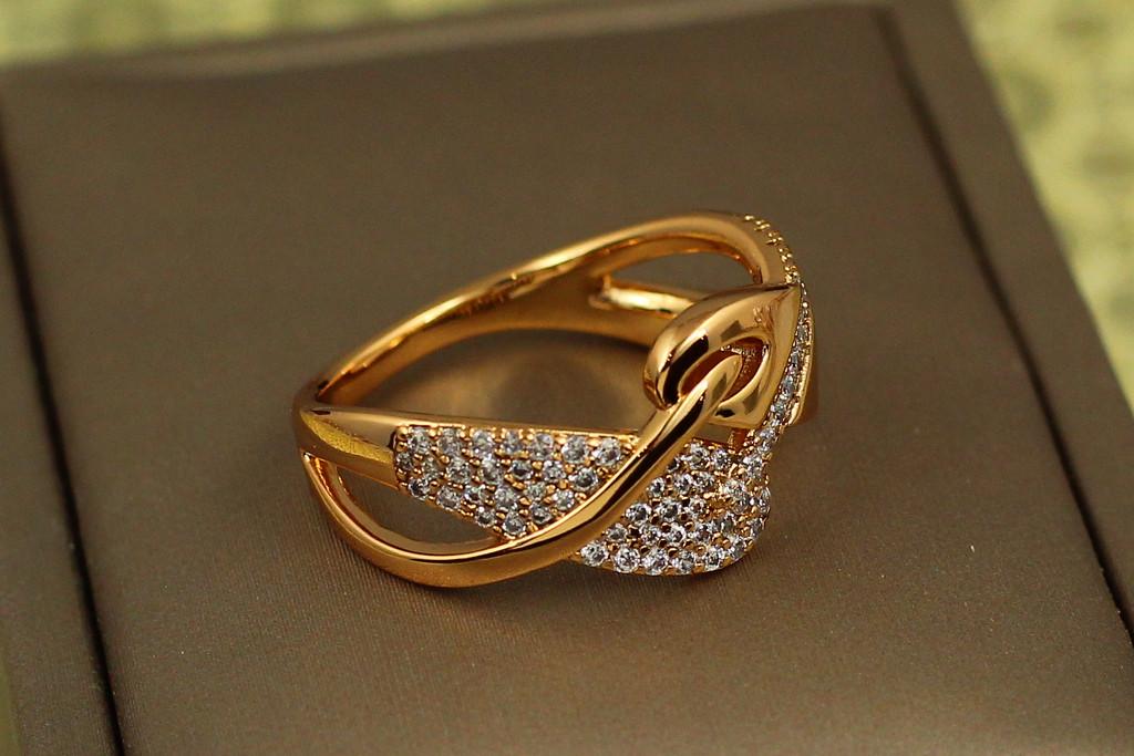 Каблучка Xuping Jewelry Симфонія р. 16 Золотистий