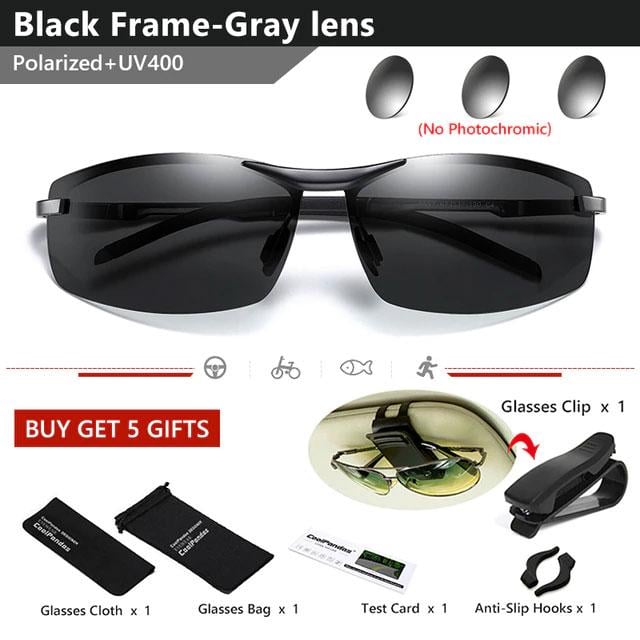 Чоловічі сонцезахисні окуляри CoolPandas ультралегкі з поляризацією - фото 2 Чоловічі сонцезахисні окуляри CoolPandas ультралегкі з поляризацією - фото 2