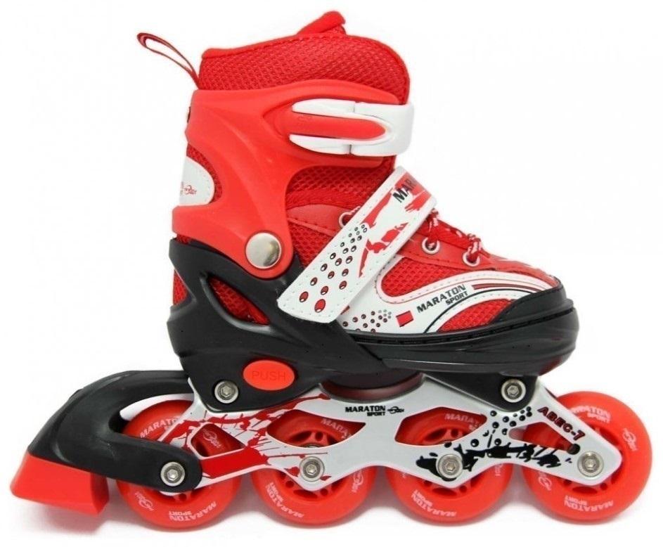 Ролики детские для девочки р. 34-38 Красный