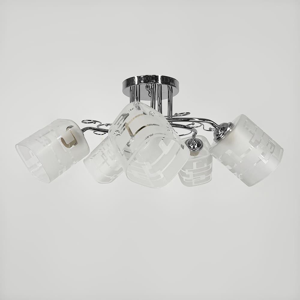 Люстра на 5 плафонів Ø 58 см Срібний (2286/5B CH) - фото 4 Люстра на 5 плафонів Ø 58 см Срібний (2286/5B CH) - фото 4