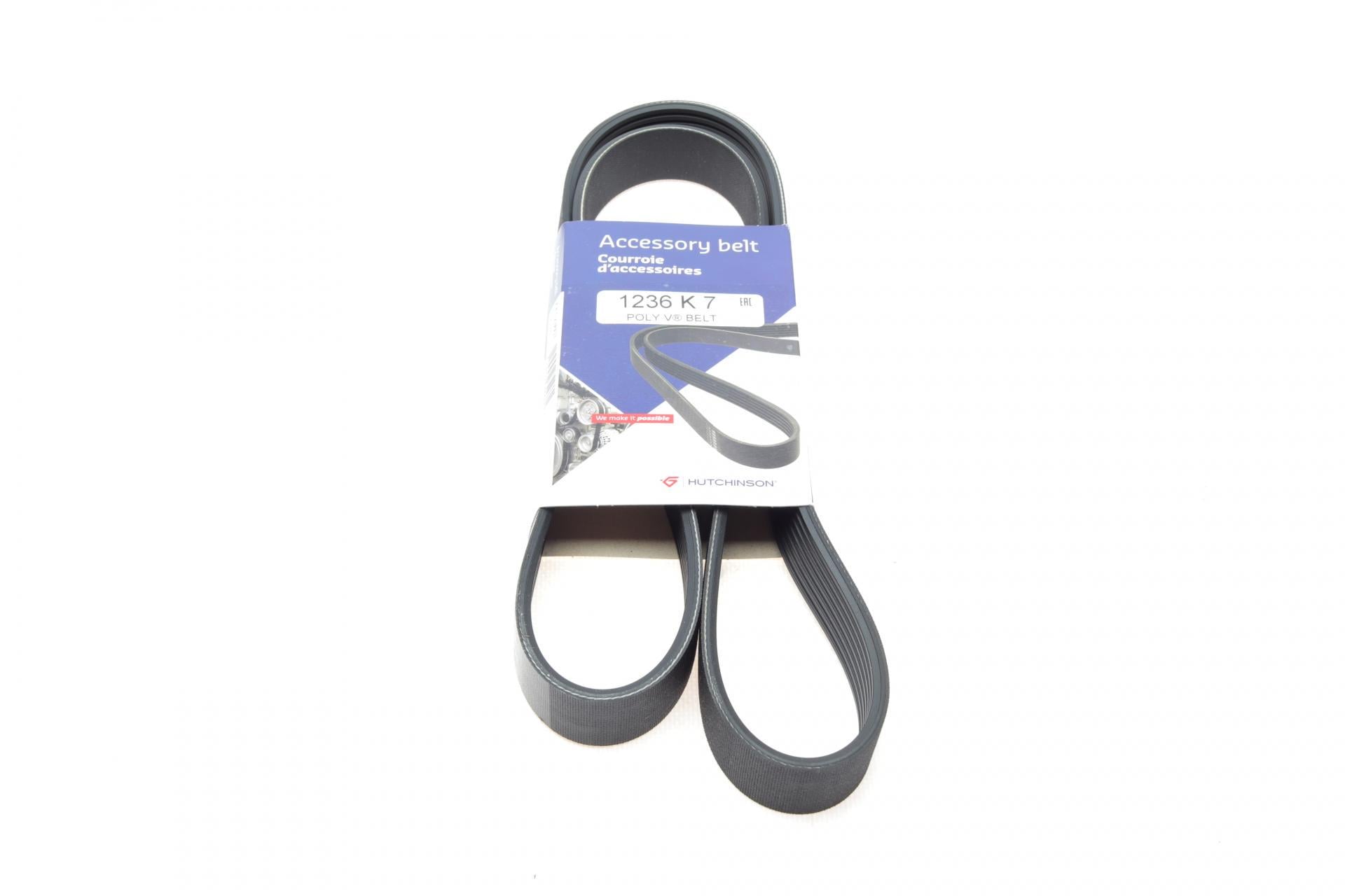 Ремень генератора HUTCHINSON для Fiat Ducato 2.3D 06- (7PK1236 1236 K 7)