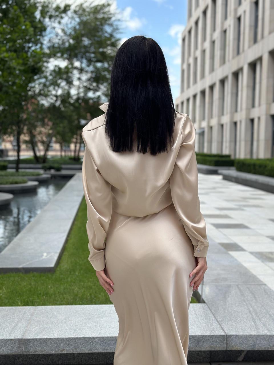 Женская блуза из шелка Армани 3XL Капучино (2656491019) - фото 5 Женская блуза из шелка Армани 3XL Капучино (2656491019) - фото 5