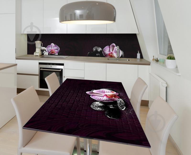 Наклейка 3Д виниловая на стол Zatarga «Орхидеи в бордовом» 650х1200 мм (Z184932/1st)